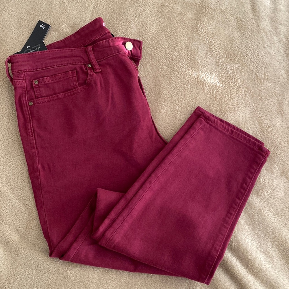 GAP maroon/wine Colored Jean Leggings sz 12 NWT